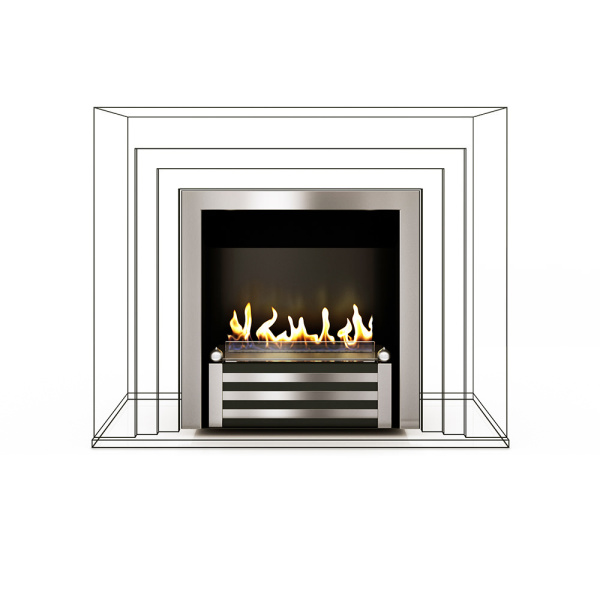 Биокамин в мраморном портале Firezo Perfetto