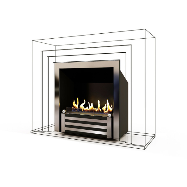 Биокамин в мраморном портале Firezo Perfetto