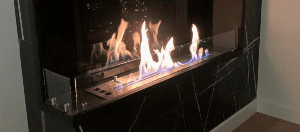 Угловой встраиваемый биокамин Firezo L'angolo Sinistro 1200